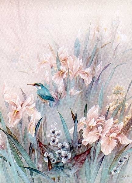 Unknown Kingfisher and Iris